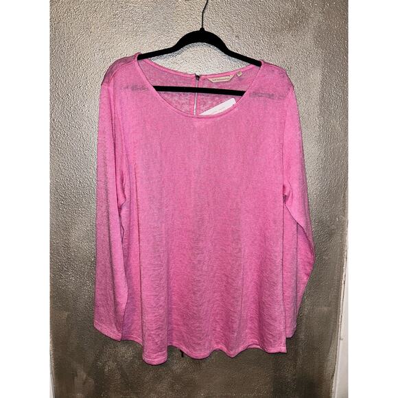 Soft Surroundings Audley Full Back Exposed Zipper Fuchsia Pink Long Jacket - Picture 4 of 8